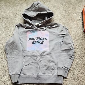 American Eagle Outfitters Gray Hoodie with Logo